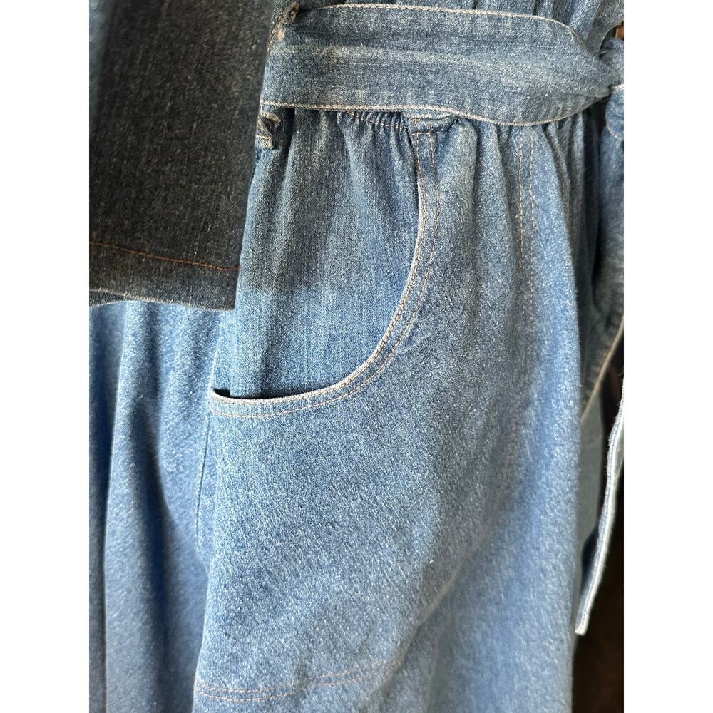 Sewlip Fashion Button Down Denim Western Boho Midi Dress - Picture 4 of 8
